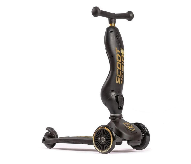 Scoot & Ride Highwaykick 1 Jeździk i hulajnoga 2w1 Black & Gold LE - 1021825 - zdjęcie 3